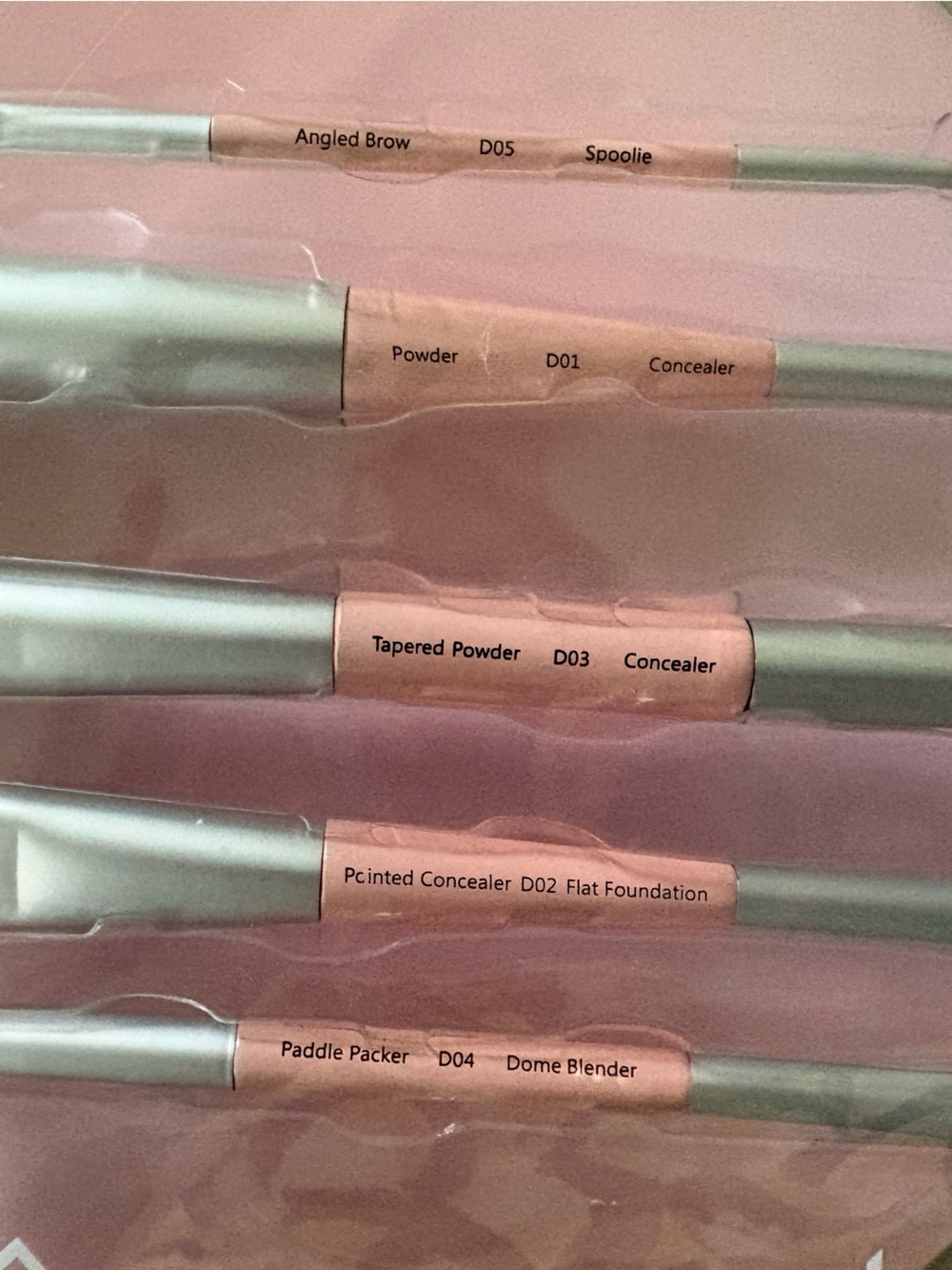 Makeup Brush - Double Duty Pink Makeup Brush Set - Picture 3 of 3